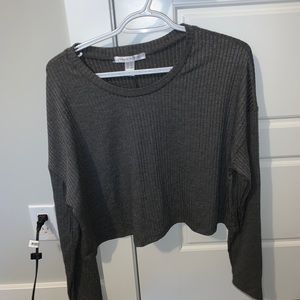 Urban planet grey Crop top long sleeve